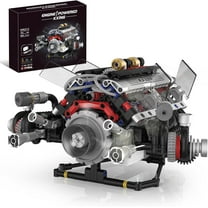 Remocguys Mechanical V8 Engine Model Building Set Compatible with Lego Gift Decor STEM Toy for Adults Teens 664 Pcs