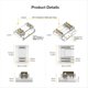 thumbnail image 1 of 24 Kits de Conectores de Cubierta Transparente de 3 Pines y 12 mm para Tira de LED COB , Conectores Transparentes Sin Espacios con Cable, 1 of 5