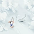 thumbnail image 3 of Sterling Silver Cute Axolotl Pendant Earrings Small Moonstone Animal Earrings Suitable for Women Gift, 3 of 6