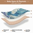 thumbnail image 5 of WOBOGO Blue Dolphin Baby Playmats Extra Large Waterproof Rollable Activity Pads for Toddlers 50×50inch, 5 of 7
