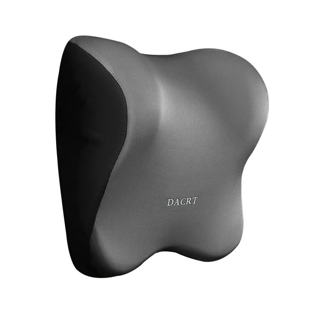 Pisexur Accesorios para coches, Electrónica para cochesAlmohada cervical de espuma para coche, soporte lumbar protector para la espalda, cojín transpirable para reposacabezas de coche, alivia el estr