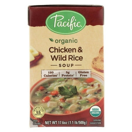 Pacific Natural Foods Soup - Chicken And Wild Rice - Pack of 12 - 17.6