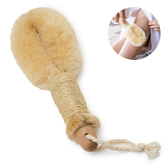 Dry Body Brush - Reduce Cellulite, Dry Brush for Cellulite and Lymphatic Drainage, Exfoliating Brush with Soft Massage Nodules, Shower Brush Body Scrubber