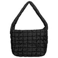 thumbnail image 2 of Spencer Women Puffer Shoulder Bag Quilted Tote Bag Lightweight Puffy Handbag Satchel Crossbody Bag for Girls, Black, 2 of 13