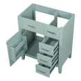 thumbnail image 2 of Euroco 30" Bathroom Vanity without Sink, Cabinet Base Only, Bathroom Cabinet with Drawers, Solid Frame and MDF Board, Green, 2 of 9
