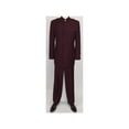 thumbnail image 4 of Mens Suit  Apollo King Banded Collarless Chinese Mandarin Wide Leg AG96 Burgundy, 4 of 8