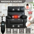thumbnail image 2 of Power Lift Recliner Chair with Massage and Heat,Faux Leather Soft Chair with USB Charging&Cup Holders, Infinite Position Reclining,Heavy Duty 350 LBS Capacity, 2 of 9