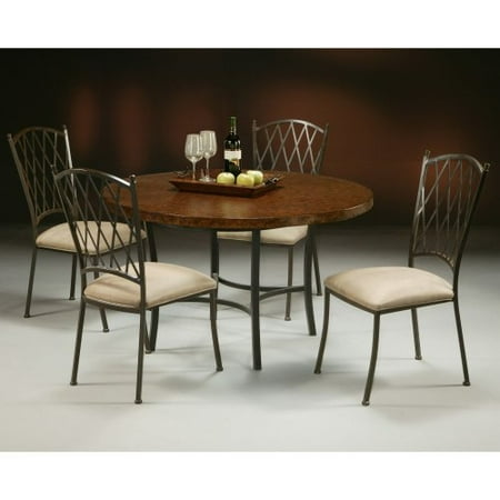 Pastel Atrium 5 pc. Copperstone Top Dining Table Set