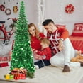 thumbnail image 3 of Fall Tree Home Decor Pop Up Tree with Lights & Timer & Modes Collapsible Tinsel Pencil Tree for Autumn Harvest Porch Thanksgiving Party Decorations Maple Leaves, 3 of 7