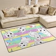 thumbnail image 2 of Coolnut Lightweight Soft Area Rugs 60 x 39 inch (5'x 3'3"), Cute Little Cat Unicorn On Abstract Line Floor Mat for Kids Playing Room Hardwood Floor Living Room Nursery Rugs, 2 of 6
