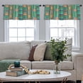 thumbnail image 4 of LALILO Kitchen Curtain Valance Traditional Geometric Rod Pocket Window Curtain 52"x 18" Set of 2, 4 of 5