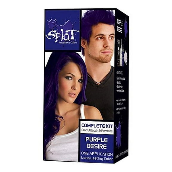 Splat Purple Desire, Semi-Permanent Hair Dye for All Hair Colors, 1 Kit, 2 Pack