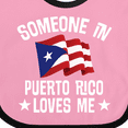 thumbnail image 4 of Inktastic Someone in Puerto Rico Loves Me Boys or Girls Baby Bib, 4 of 4