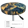 thumbnail image 4 of Lsque Astronaut Starry Night Pattern Round Bar chair cushion covers Velvet Fabric Premium Comfort Protects from Scratches and Stains for 14-17 Inch Chair-12 inch, 4 of 7