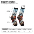 thumbnail image 2 of Sigee Red Train Hot Air Balloon for Contrast Design Soft Moisture-Wicking Socks Crew Casual Athletic Stretchy Loose Middle Tube Socks, 2 of 6