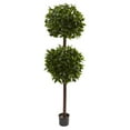 thumbnail image 2 of Nearly Natural 6' Sweet Bay Double Ball Artificial Topiary, Green, 2 of 4