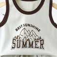 thumbnail image 4 of TOWED22 2 Piece Baby Toddler Boy Clothing Sets Sleeveless Shirt Top + Cute Graphic Pull-on Shorts Summer Casual Outfits(Dark Gray,3-6 M), 4 of 4