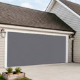 thumbnail image 4 of Grey Pure Color Garage Door Cover Banner 6 x 13 FT, Aesthetics Contemporary Luxury Garage Door Curtains Backdrop with Grommets for Indoor Outdoor Wall Party Porch Yard Decorations Background, 4 of 9
