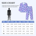 thumbnail image 4 of Naloa Blue Skull Daisy Men’s Pajamas Set - Long Sleeve Button Down Sleep Shirt and Pajama Bottoms Sleepwear Set-Small, 4 of 7