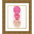 thumbnail image 1 of Audit, Lisa 12x14 Gold Ornate Wood Framed with Double Matting Museum Art Print Titled - Think Pink 12A, 1 of 4