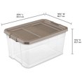 thumbnail image 4 of Sterilite Boîte Empilable 72L- Taupe, 4 of 4