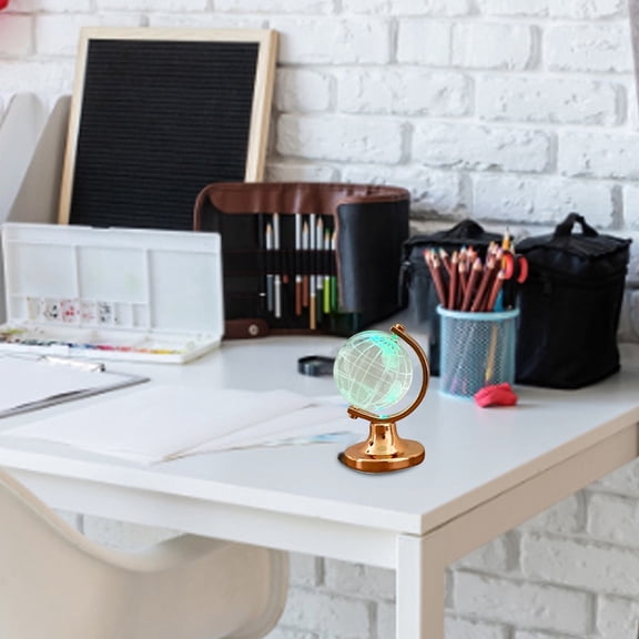 Mini Globe Girl Heart Tabletop Decoration Transparent Desk for Home and Year-Round Display