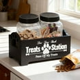 thumbnail image 3 of Durable Pet Food Storage Container with Two Jars Decorative Organizer for Cat and Dog Owners, 3 of 3