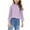 Purple1, variant on Qingpeng Girls Long Sleeve Crew Neck Pullover Top Kids Soft Lightweight Blouse Top