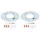 thumbnail image 5 of 2 juegos de soporte de montaje de luz de pared duradero con barra transversal para lámpara de mesa (plateado), 5 of 6