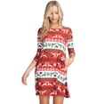 thumbnail image 3 of Women's Christmas Print Dress, Christmas Candy Canes Print, L, 3 of 5