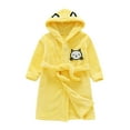 thumbnail image 1 of Toddler Baby Boys Girls Cartoon Bathrobes Flannel Night-Robe Sleepwear, 1 of 9