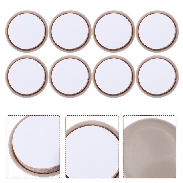 FESTFENDS 16pcs Light Grey Plastic Furniture Leg Bottom Mats SelfAdhesive Floor Protectors 32mm
