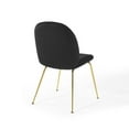 thumbnail image 4 of Modway Scoop Gold Stainless Steel Leg Performance Velvet Dining Chair in Black, 4 of 8