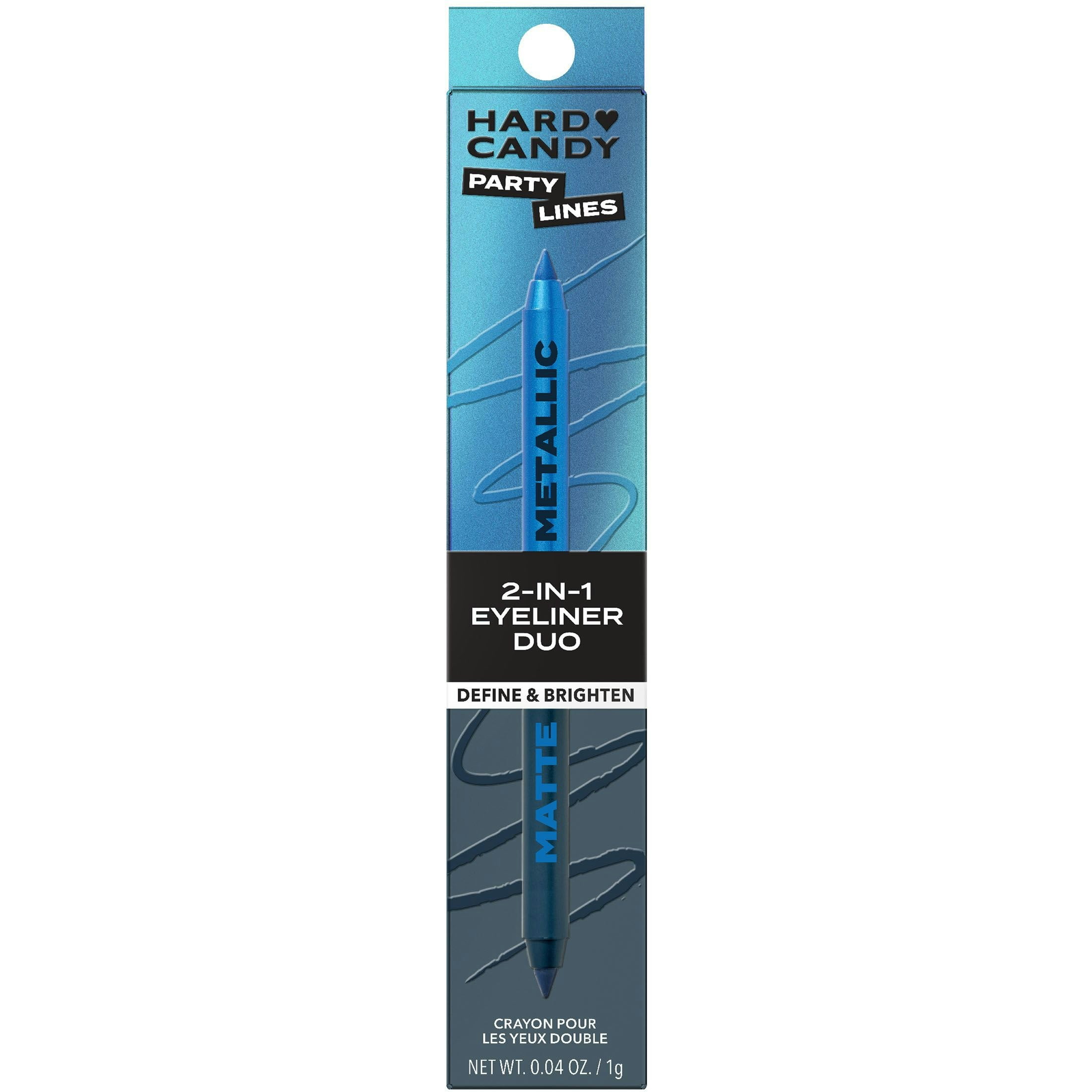 Hard Candy Party Lines 2-In-1 Eyeliner Duo, Soul Mate, Matte Navy & Metallic Cobalt Blue