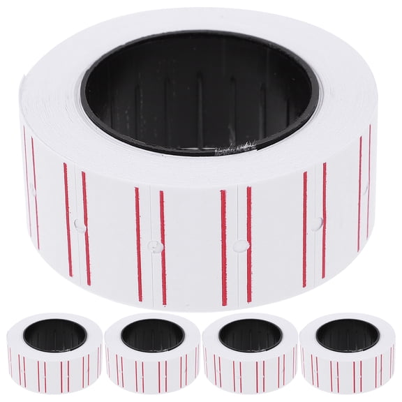 MLINS  10 Rolls Cost Label Paper Tags for Stores Labels Storage Bins Tagging White