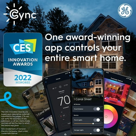 GE CYNC Smart Temperature Sensor, Thermostat Sensor, Humidity Sensor, Works with CYNC Smart Thermostat (Sold Separately), Set Schedules in CYNC App (1 Pack)