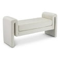 thumbnail image 1 of Meridian Furniture Banc en Velours Crème Stylet, 1 of 7