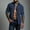 Navy, variant on Men's Denim Shirts Casual Regular Fit Button Down Solid Color Tops Fashion Slim Fit Long Sleeve Jackets
