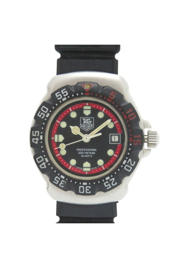 Pre-Owned TAG Heuer Formula 1 374.508 Stainless Steel Rubber Black Dial Quartz... (Good)