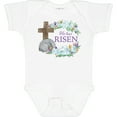 thumbnail image 3 of Inktastic Easter He Has Risen with Cross and Flowers Boys or Girls Baby Bodysuit, 3 of 5
