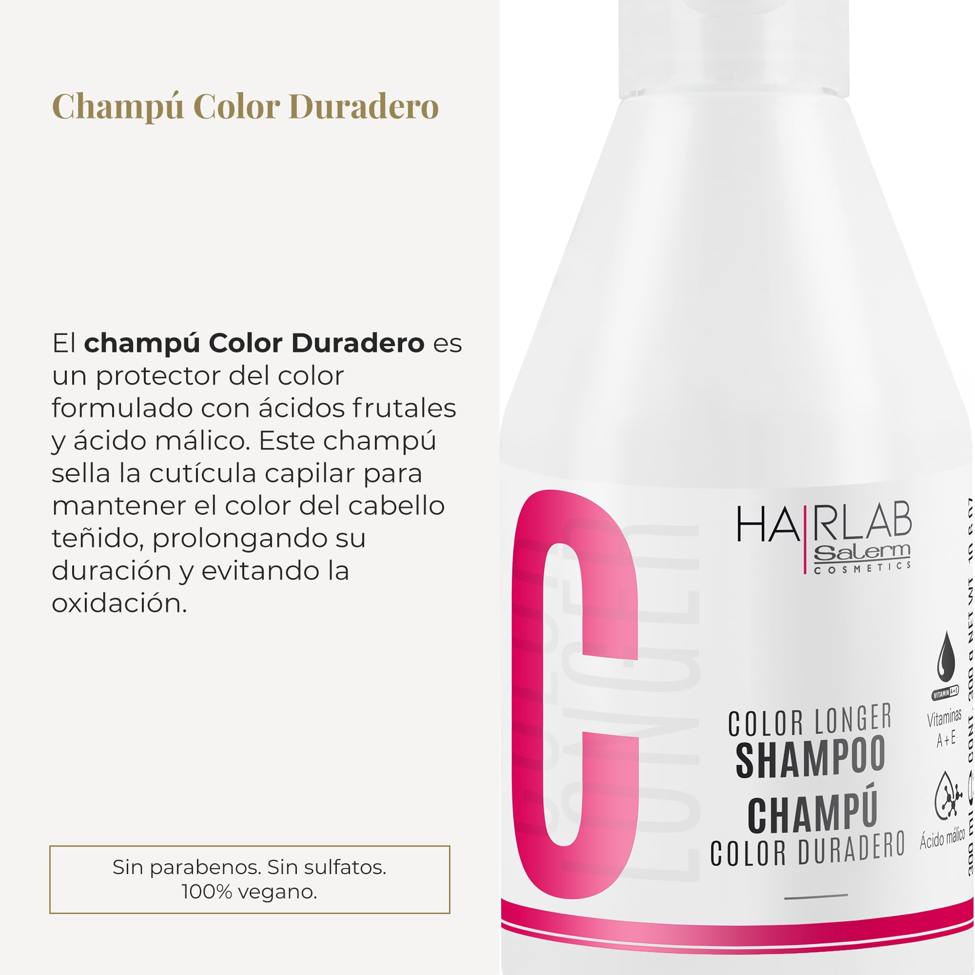 Salerm Cosmetics Hair Lab Color Longer Shampoo - 10.6 oz
