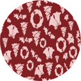 thumbnail image 1 of Ahgly Company Indoor Round Patterned Light Coral Pink Area Rugs, 5' Round, 1 of 6