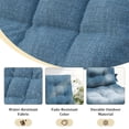 thumbnail image 6 of FUNDAZE Outdoor Chair Cushion, 47"L x 19.9"W 1 Piece Cushion W/ Ties for Indoor Outdoor Rocking Chairs, Dark Blue, 6 of 7