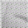 thumbnail image 3 of Soimoi Llama Alpaca Print, Silk Fabric, Decor Sewing Fabric by The Yard 42 Inch Wide,Decorative Fabric for Shirts Suits Ties, Green & Purple, 3 of 5