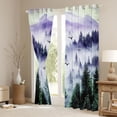 thumbnail image 3 of Homewish Woodland Pine Tree Black Out Curtains for Men, Nature Landscape Curtains Pack of 2 (42x63 Each), Purple Rustic Farmhouse Bedroom Curtains, Curtains and Drapes Bedroom Decor, 3 of 6