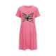 thumbnail image 5 of Camisón corto de talla grande para mujer, camisón de manga corta con estampado de pecho a la moda, camisón para mujer, 5 of 7