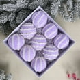 thumbnail image 4 of Cinvoph 9pcs 3.15" Christmas Ball Ornaments, Shatterproof Plastic Xmas Bulbs Decorations for Xmas Tree Winter Holiday New Year Party Supplies, Purple, 4 of 6