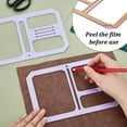 thumbnail image 3 of Acrylic Quilting Templates for Purse Wallet Leather Stencil Pattern Leather Craft Sewing Template Pattern Stencil Templates for Bags Wallet Hand DIY Craft Tool, 3 of 4