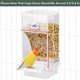 thumbnail image 5 of No Mess Bird Feeder & Water Dispenser Set - Automatic Feeding & Hydration, Parakeet Cage Accessories for Parrots, 5 of 5