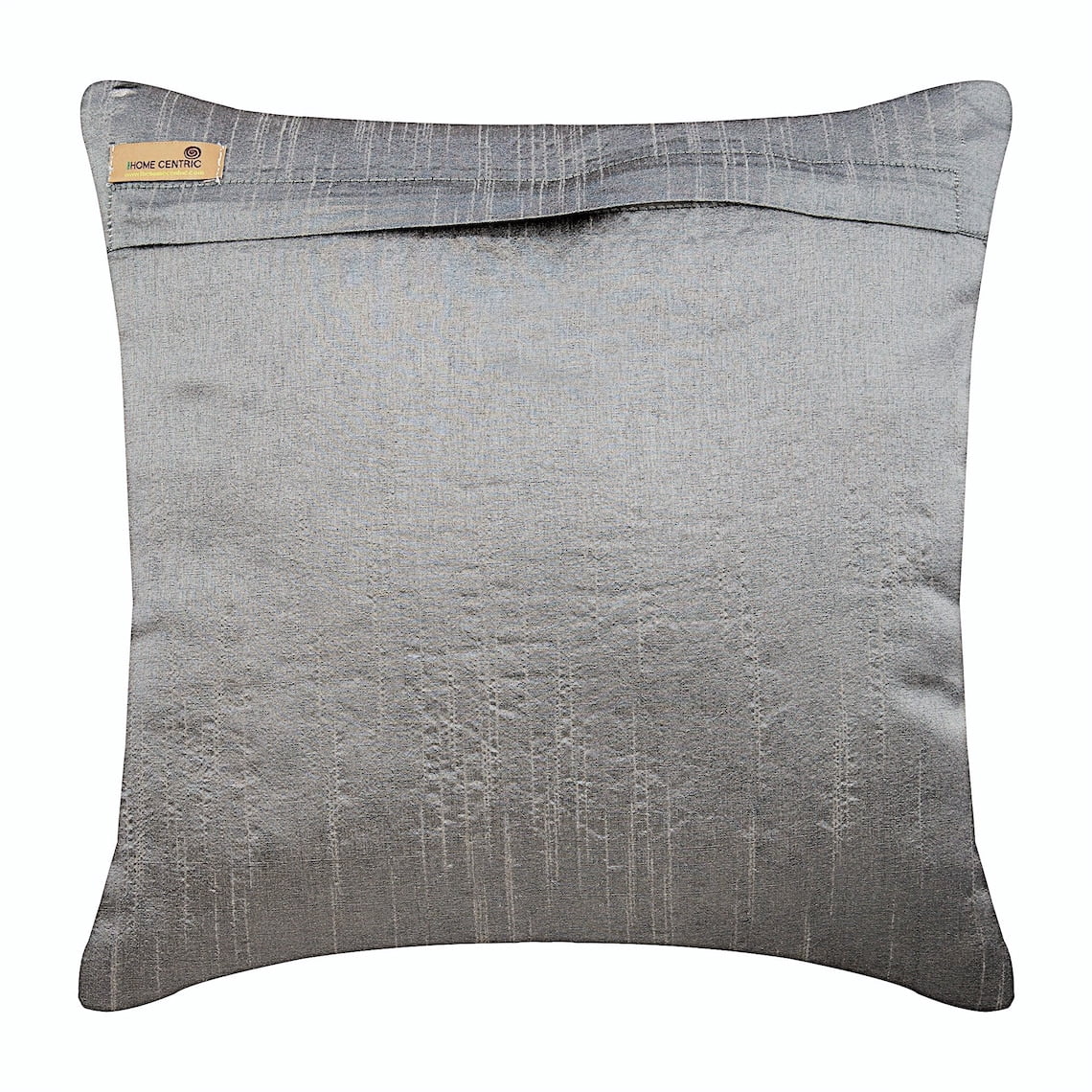 The HomeCentric Chair Cushion Cover, Silver Pillow Shams, Gold Crystals Damask Embroidered Pillow Shams, Pack of 2, 24x24 inch (60x60 cm) Pillow Sham, Square Silk Pillow Shams, - Silver Gold Damask